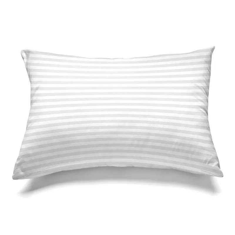 2-Pack Cotton Stripe Plush Bed Pillows