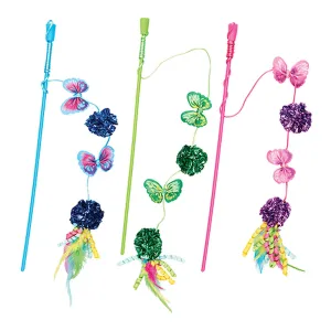 Butterfly & Mylar Cat Wand