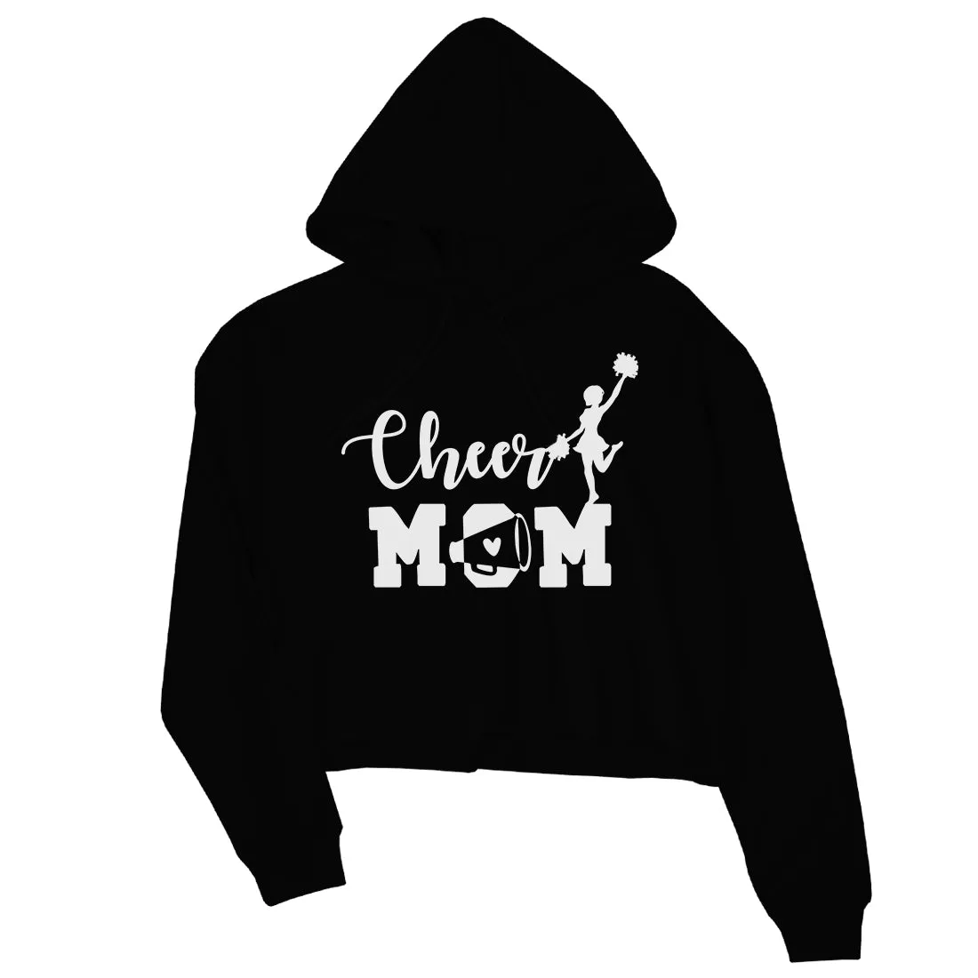 Cheer Mom Womens Cropped Hoodie Mother's Day Gift From Daughter
