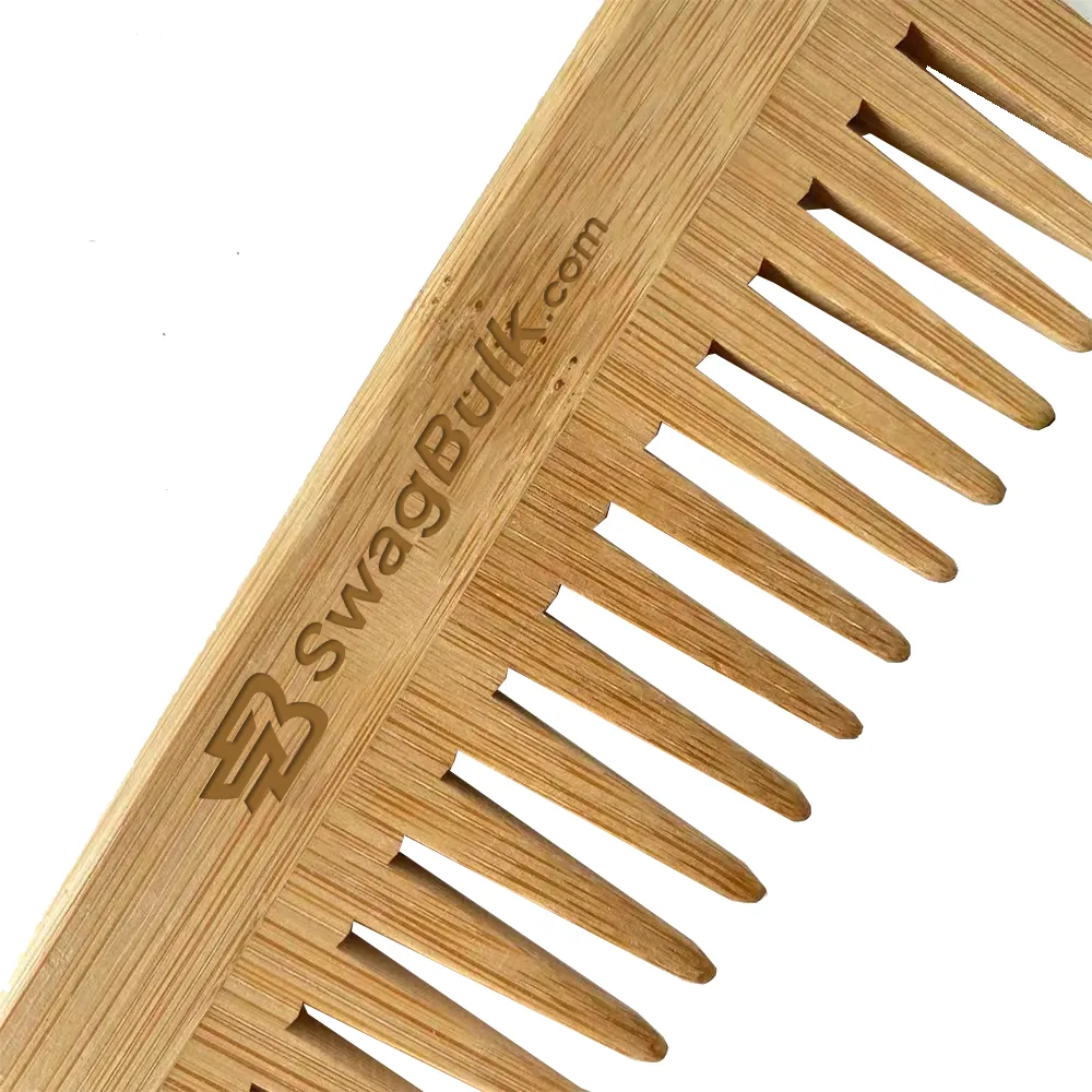 Custom Logo Natural Bamboo Comb