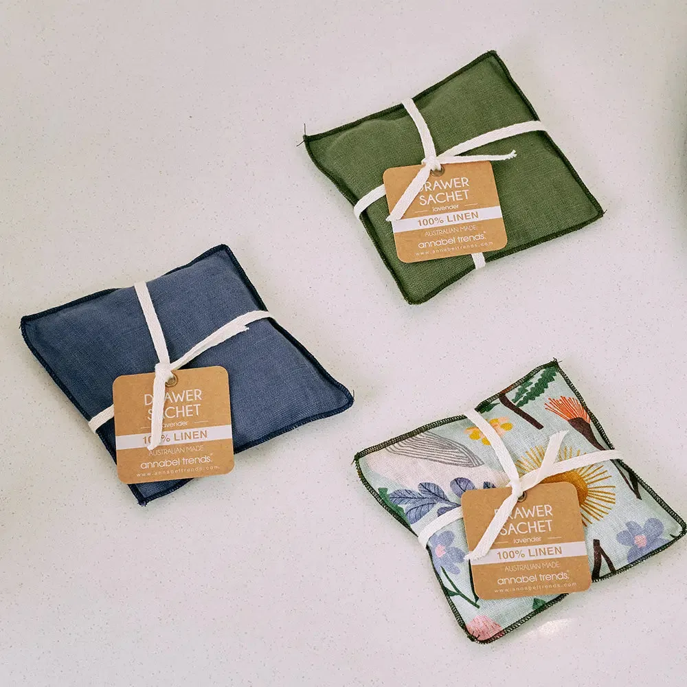 Drawer Sachet - Linen - Sherbert Poppies