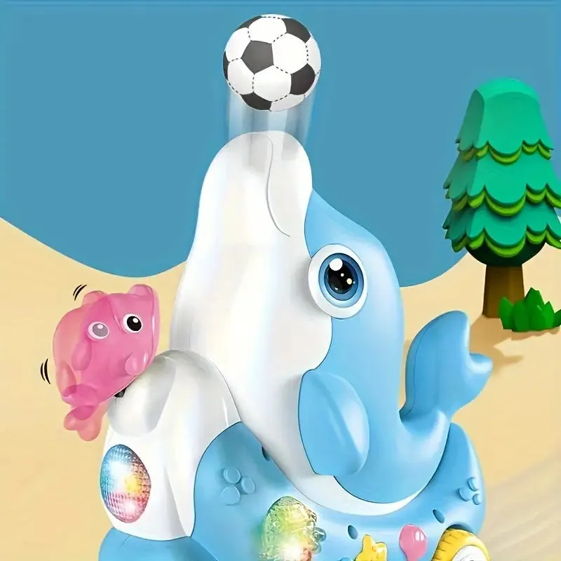 Electric Cute Ball Blowing Dolphin With Light & Music