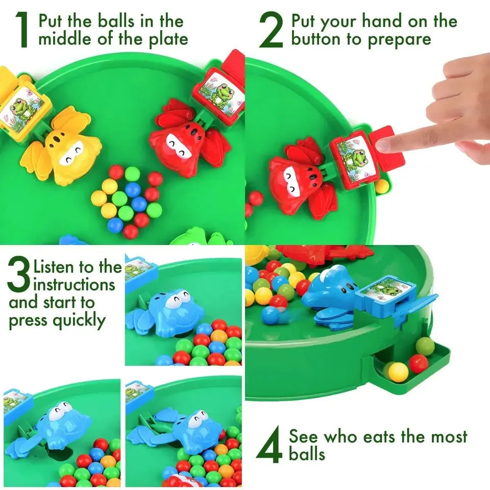 Feeding Froggies Beans Eating Board Game