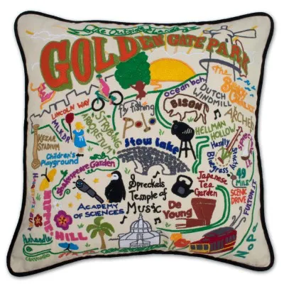 GOLDEN GATE PARK PILLOW BY CATSTUDIO