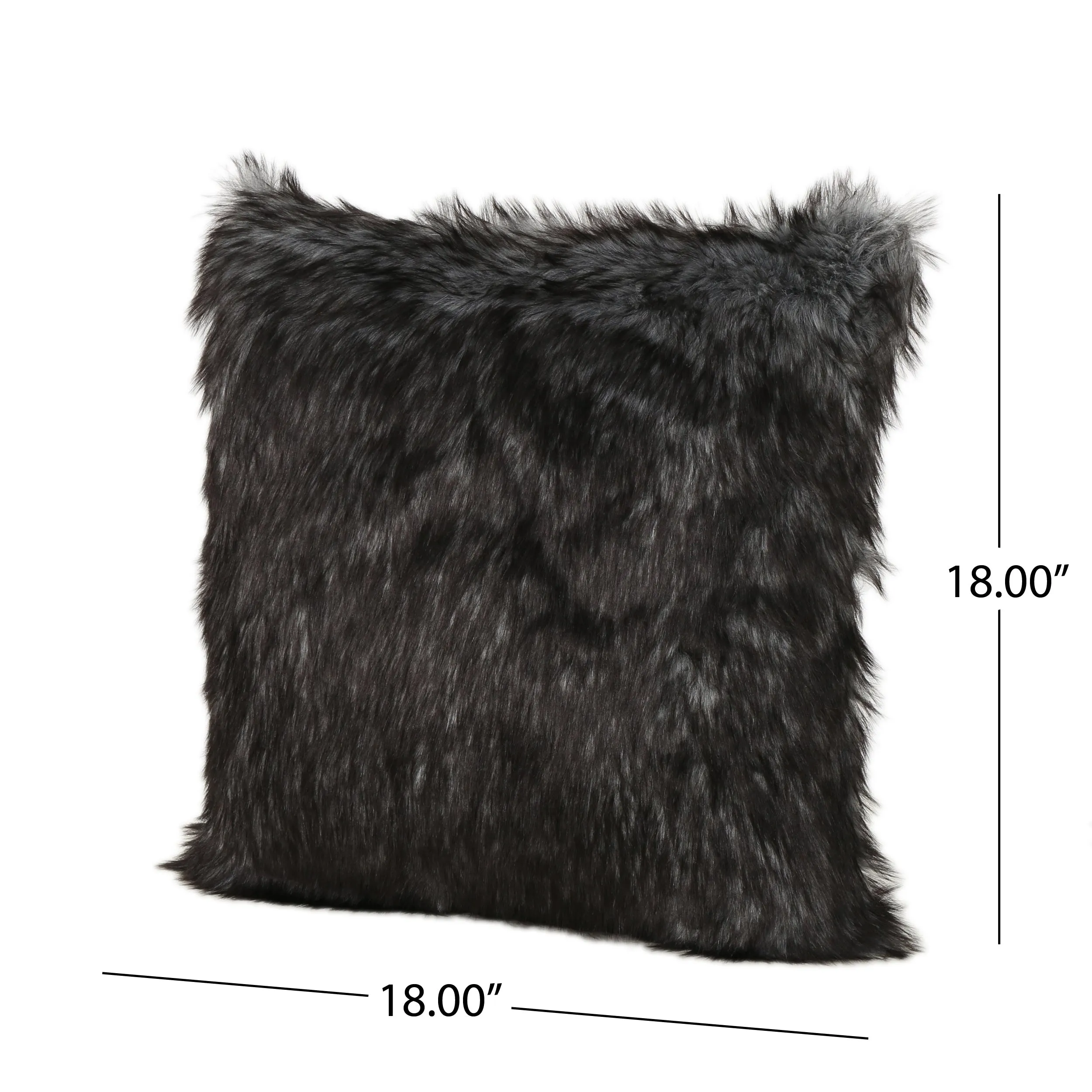 Laraine Furry Glam Faux Fur Throw Pillows (Set of 2)