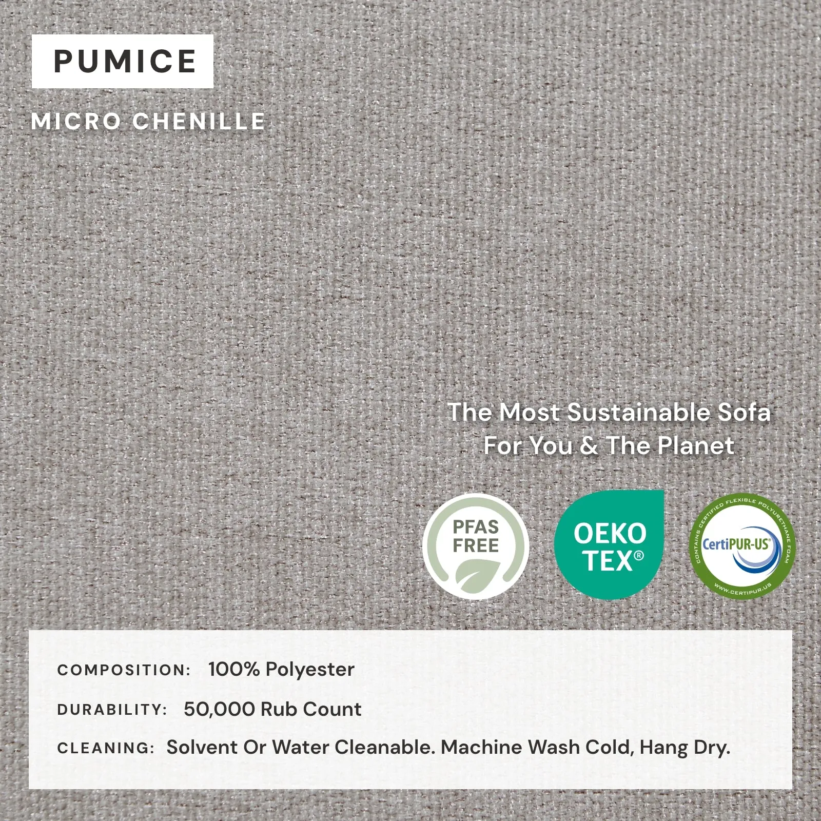 Modular Washable 6-Seater Open-Ends U-Sectional   Ottoman in Pumice | Memorix  Seat | Cloud Pillow