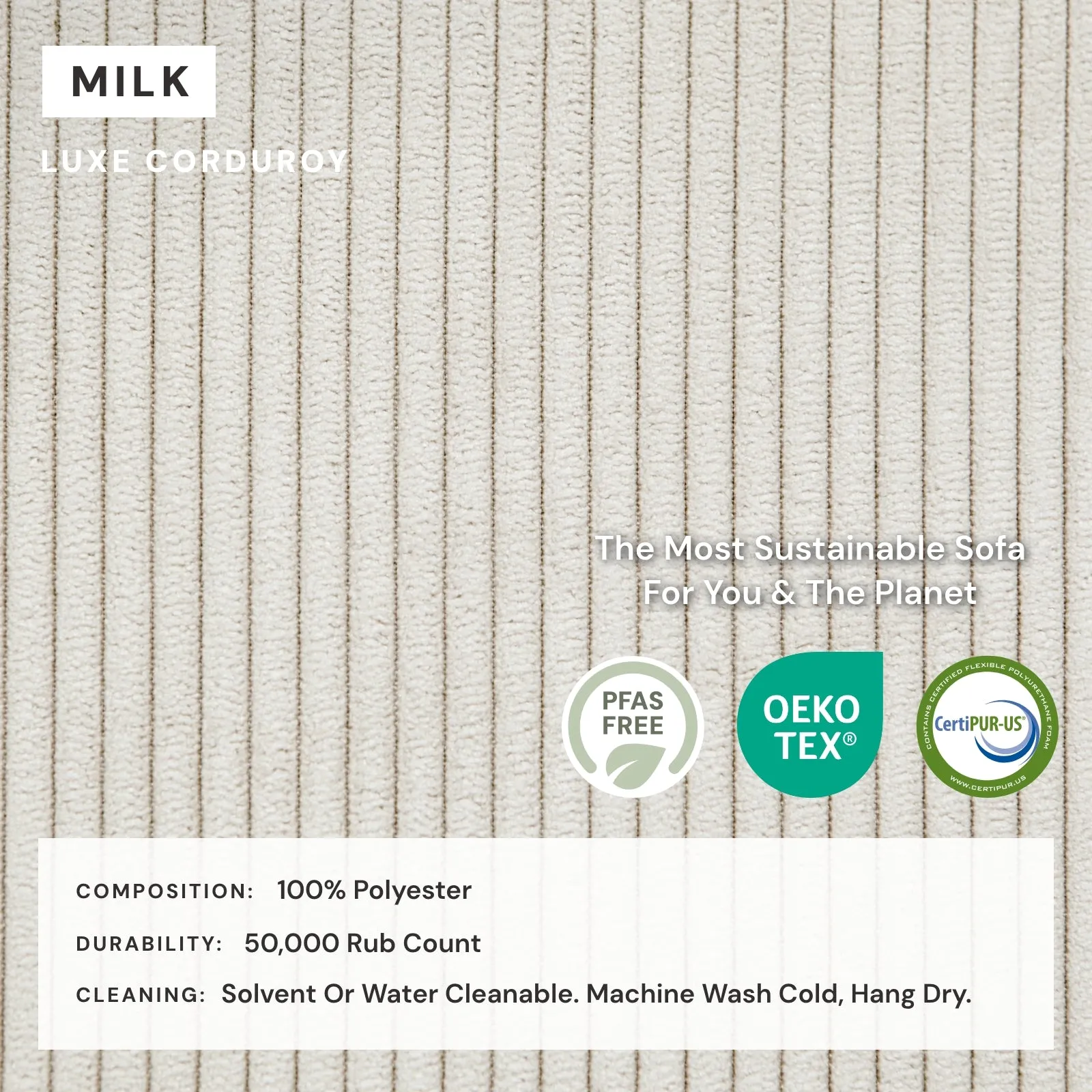 Modular Washable 6-Seater U-Sectional in Milk | Deluxe  Seat | Cloud Pillow