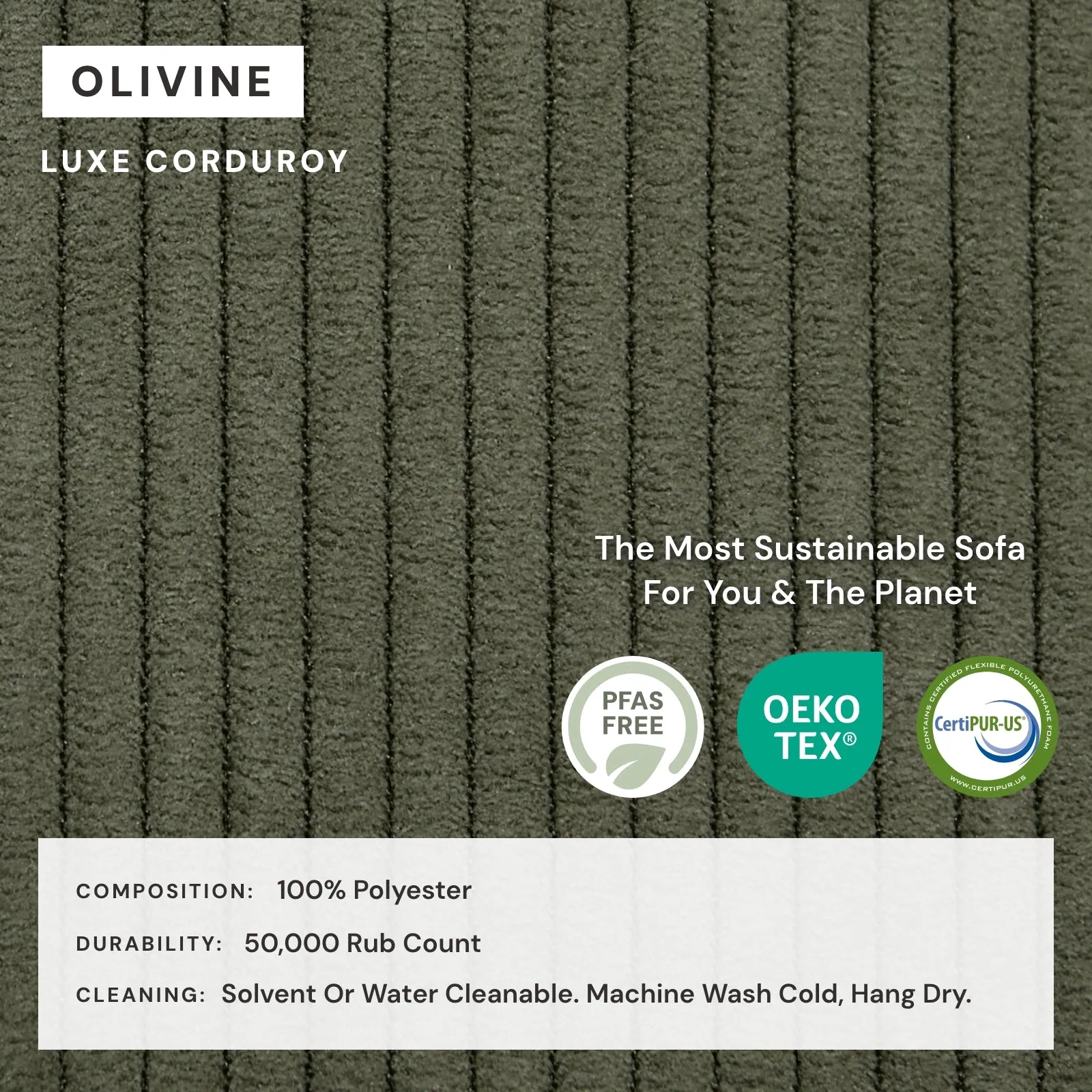 Modular Washable 7-Seater U-Sectional   Bench Ottoman in Olivine | Deluxe  Seat | Cloud Pillow