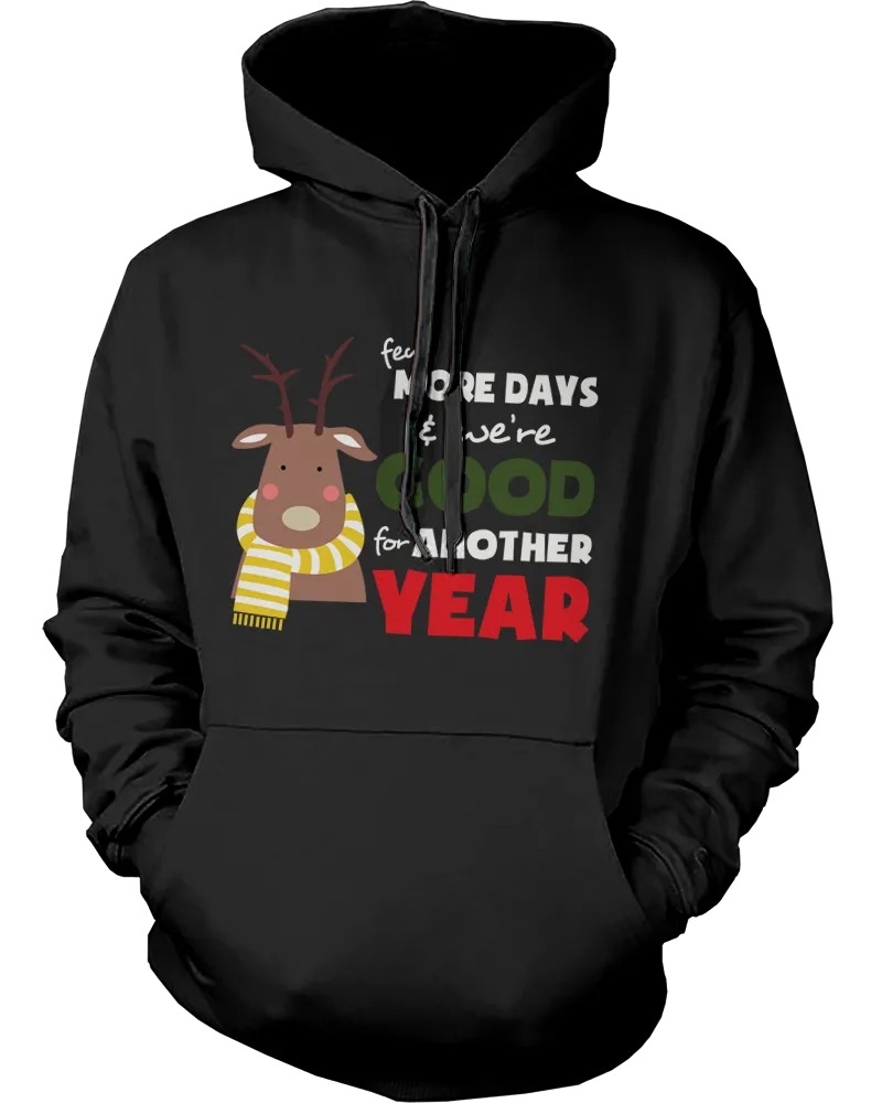 Mr and Mrs Rudolph Couple Matching Outfit Cute X-Mas Couple Hoodies