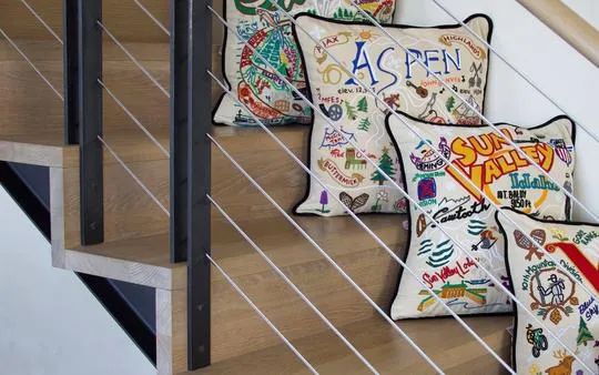 SKI COLORADO PILLOW BY CATSTUDIO