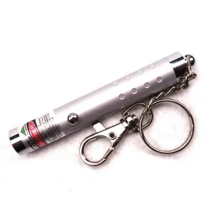 Small Laser Pointer Silver-Shell Key-chain
