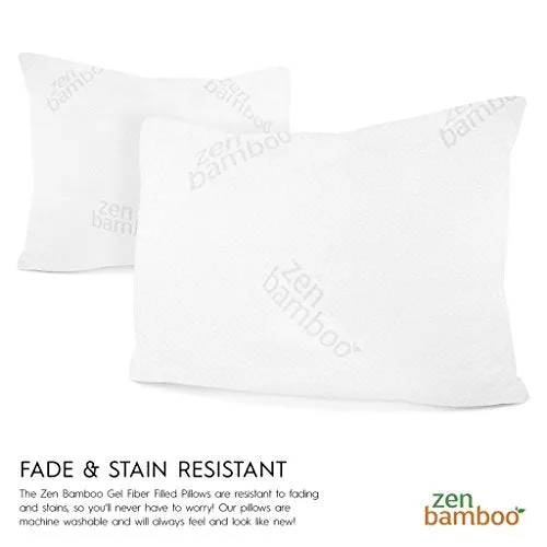 THE PILLOWS MADE WITH A BREATHABLE YET SUPPORTIVE BAMBOO COVER