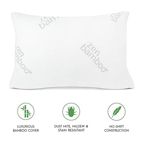 THE PILLOWS MADE WITH A BREATHABLE YET SUPPORTIVE BAMBOO COVER